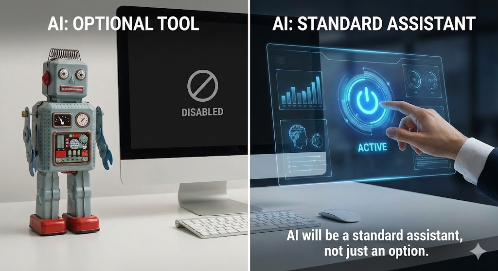 AI จะเป็นผู้ช่วยมาตรฐาน ไม่ใช่แค่ทางเลือก