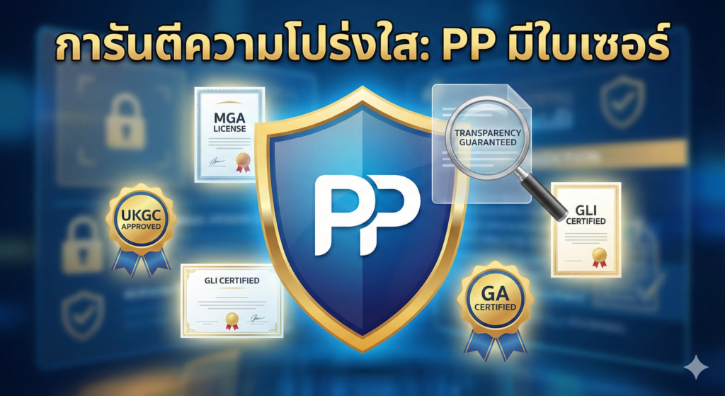 การันตีความโปร่งใส PP มีใบเซอร์