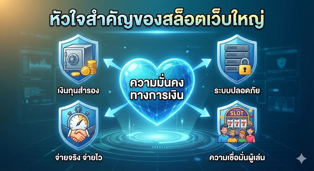 ทำไมความมั่นคงทางการเงินถึงเป็นหัวใจสำคัญของสล็อตเว็บใหญ่?