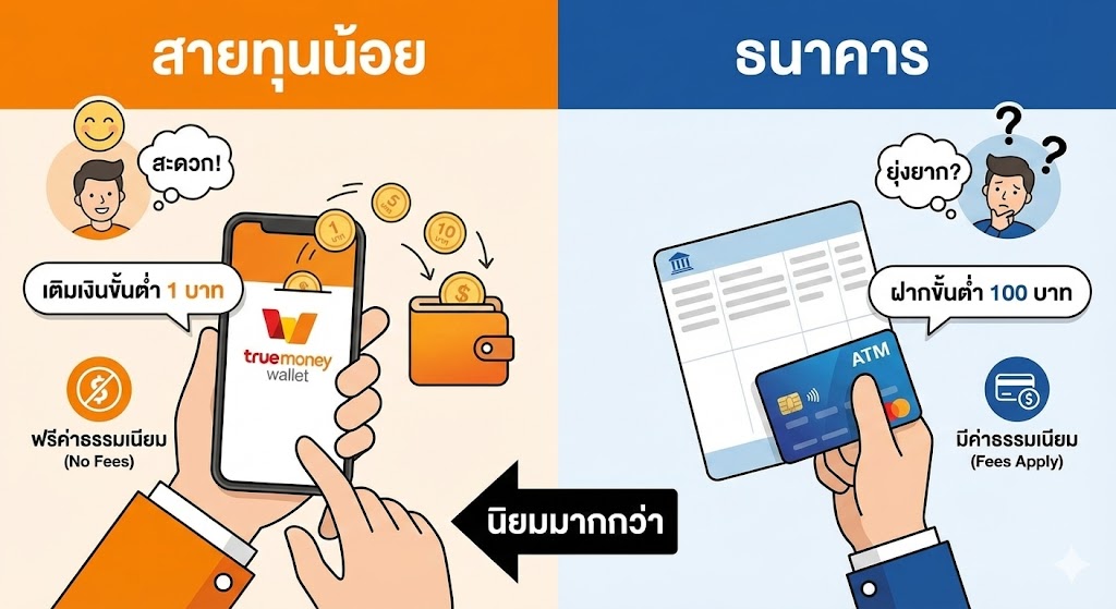 ทำไมสายทุนน้อยจึงนิยมเล่นผ่าน wallet มากกว่าธนาคาร