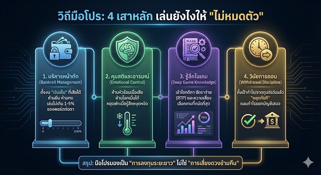 เคล็ดลับการเล่นอย่างมืออาชีพ ไม่หมดตัวง่าย