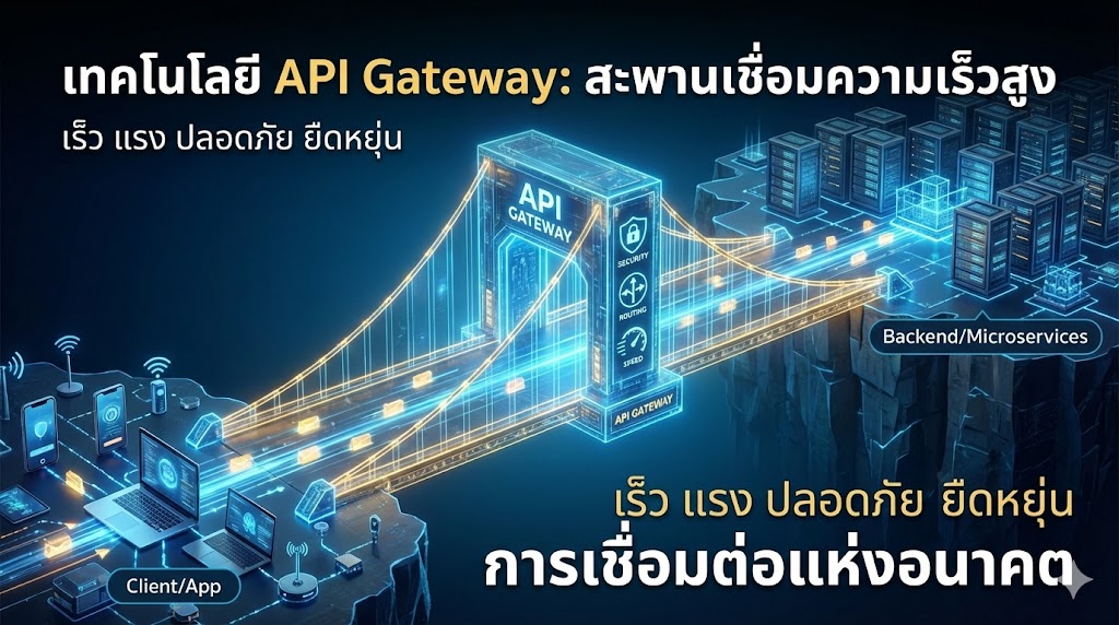 เทคโนโลยี API Gateway สะพานเชื่อมความเร็วสูง