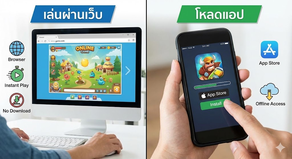 เล่นผ่านเว็บ VS โหลดแอป: ทำไม slotauto99 ถึงเลือกทางที่ "ปลอดภัย" กว่า?